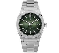 CADISEN New Men's Mechanical Watch Diving Watch Vintage Luxury Sapphire German Men's Automatic Stainless Steel Strap 100M Waterproof Mechanical Watch…, Verde, Retro