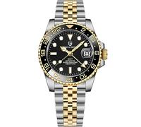 CADISEN Pagani Design 1662 GMT Men's Automatic Mechanical Watch, Top Brand Stainless Steel Sapphire Glass, Diver's Watch Sports, Gift， Reloj Hombre., Jubilee Gold, Diver,Mechanical