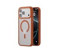Cadith for iPhone 17 ProMax Case | Metal Buttons | 180cm Military Drop Proof | MagSafe Compatible| Skin-Friendly Feel(Orange, iPhone 17 ProMax)