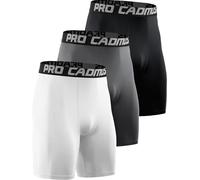 Cadmus Men Compression Gym Running Sports Underwear Base Layer Shorts Tights Gym Cycling,Black,Grey,White,2XL
