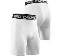 Cadmus Men Compression Gym Running Sports Underwear Base Layer Shorts Tights Gym Cycling,White, M
