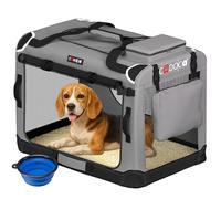 Dog Carrier Fabric Grey L 70x52x50cm