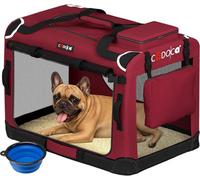 Dog Carrier Fabric Dark Red M 60x42x44cm
