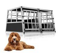 CADOCA® XL Aluminium Dog Crate for Car Boot Dog Travel Crate 89x70x51cm