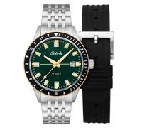 Cadola Men's 42mm Tahiti Automatic Limited Edition Bavarian Green Watch with Solid Stainless Steel Bracelet CD-1006-66