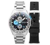 Cadola Men's 44mm Peterson Chronograph Ice Blue Watch with Solid Stainless Steel Bracelet CD-1029-33
