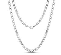 Cadoline 316L Stainless Steel Men's Jewellery 9mm Curb 20 Inch Silver Chain For Women Necklace