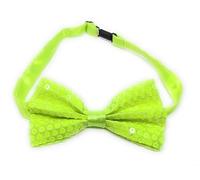 Cadoline Neon Green Mens Sequin Polyester Fancy Dress Bow Tie 22 x 6cm