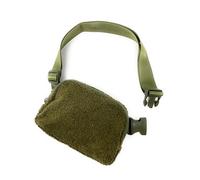 Cadoline Olive Green Plush Teddy Fleece Sherpa Belt Bum Bag Handbag 14 x 20.5 x 5cm