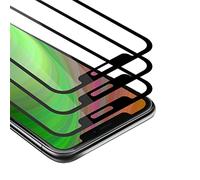 cadorabo 3x Tempered Glass compatible with Apple iPhone 12 Pro Max (6,7" Zoll) in TRANSPARENT with BLACK - 3 Pack Screen Protection 3D Touch compatible with 9H Hardness - Bulletproof Display Saver