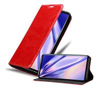 cadorabo Book Case compatible with Sony Xperia 5 III in APPLE RED - with Magnetic Closure, Stand Function and Card Slot - Wallet Etui Cover Pouch PU Leather Flip