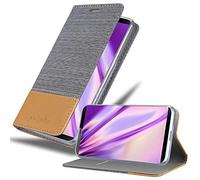 cadorabo Book Case works with Cubot X19 in LIGHT GREY BROWN - with Magnetic Closure, Stand Function and Card Slot - Wallet Etui Cover Pouch PU Leather Flip