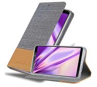 cadorabo Book Case works with HTC Desire 12 PLUS in LIGHT GREY BROWN - with Magnetic Closure, Stand Function and Card Slot - Wallet Etui Cover Pouch PU Leather Flip