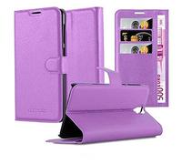 cadorabo Book Case works with HTC ONE E9 PLUS in PASTEL PURPLE - with Magnetic Closure, Stand Function and Card Slot - Wallet Etui Cover Pouch PU Leather Flip