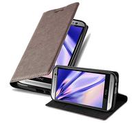 cadorabo Book Case works with HTC One M8 in COFFEE BROWN - with Magnetic Closure, Stand Function and Card Slot - Wallet Etui Cover Pouch PU Leather Flip