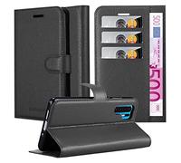 cadorabo Book Case works with Huawei P30 PRO in OXID BLACK - with Magnetic Closure, Stand Function and Card Slot - Wallet Etui Cover Pouch PU Leather Flip