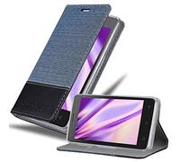 cadorabo Book Case works with Lenovo B in DARK BLUE BLACK - with Magnetic Closure, Stand Function and Card Slot - Wallet Etui Cover Pouch PU Leather Flip