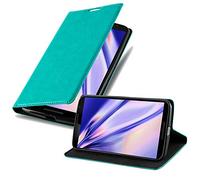 cadorabo Book Case works with Lenovo Google NEXUS 6 / 6X in PETROL TURQUOISE - with Magnetic Closure, Stand Function and Card Slot - Wallet Etui Cover Pouch PU Leather Flip