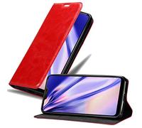 cadorabo Book Case works with LG G7 ThinQ in APPLE RED - with Magnetic Closure, Stand Function and Card Slot - Wallet Etui Cover Pouch PU Leather Flip