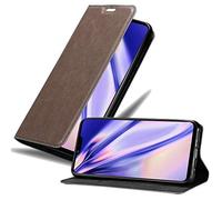 cadorabo Book Case works with LG G8 ThinQ in COFFEE BROWN - with Magnetic Closure, Stand Function and Card Slot - Wallet Etui Cover Pouch PU Leather Flip