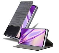 cadorabo Book Case works with LG G8 ThinQ in GREY BLACK - with Magnetic Closure, Stand Function and Card Slot - Wallet Etui Cover Pouch PU Leather Flip