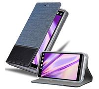 cadorabo Book Case works with LG V20 in DARK BLUE BLACK - with Magnetic Closure, Stand Function and Card Slot - Wallet Etui Cover Pouch PU Leather Flip