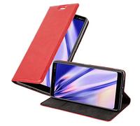 cadorabo Book Case works with Nokia 7 PLUS in APPLE RED - with Magnetic Closure, Stand Function and Card Slot - Wallet Etui Cover Pouch PU Leather Flip