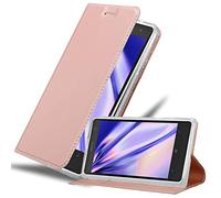 cadorabo Book Case works with Nokia Lumia 1020 in CLASSY ROSÉ GOLD - with Magnetic Closure, Stand Function and Card Slot - Wallet Etui Cover Pouch PU Leather Flip