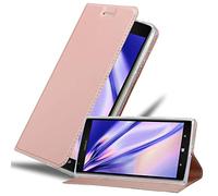 cadorabo Book Case works with Nokia Lumia 1520 in CLASSY ROSÉ GOLD - with Magnetic Closure, Stand Function and Card Slot - Wallet Etui Cover Pouch PU Leather Flip