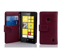 cadorabo Book Case works with Nokia Lumia 520 in PASTEL PURPLE - with Stand Function and Card Slot made of Structured Faux Leather - Wallet Etui Cover Pouch PU Leather Flip