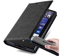 cadorabo Book Case works with Nokia Lumia 920 in NIGHT BLACK - with Magnetic Closure, Stand Function and Card Slot - Wallet Etui Cover Pouch PU Leather Flip