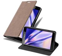cadorabo Book Case works with Nokia Lumia 950 XL in COFFEE BROWN - with Magnetic Closure, Stand Function and Card Slot - Wallet Etui Cover Pouch PU Leather Flip