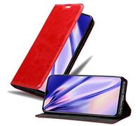 cadorabo Book Case works with OPPO R17 PRO in APPLE RED - with Magnetic Closure, Stand Function and Card Slot - Wallet Etui Cover Pouch PU Leather Flip