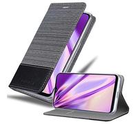 cadorabo Book Case works with Samsung Galaxy A20e in GREY BLACK - with Magnetic Closure, Stand Function and Card Slot - Wallet Etui Cover Pouch PU Leather Flip