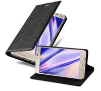 cadorabo Book Case works with Samsung Galaxy A5 2015 in NIGHT BLACK - with Magnetic Closure, Stand Function and Card Slot - Wallet Etui Cover Pouch PU Leather Flip