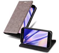 cadorabo Book Case works with Samsung Galaxy A7 2017 in COFFEE BROWN - with Magnetic Closure, Stand Function and Card Slot - Wallet Etui Cover Pouch PU Leather Flip