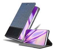 cadorabo Book Case works with Samsung Galaxy A90 5G in DARK BLUE BLACK - with Magnetic Closure, Stand Function and Card Slot - Wallet Etui Cover Pouch PU Leather Flip