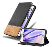 cadorabo Book Case works with Samsung Galaxy S2 / S2 PLUS in BLACK BROWN - with Magnetic Closure, Stand Function and Card Slot - Wallet Etui Cover Pouch PU Leather Flip
