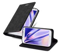 cadorabo Book Case works with Samsung Galaxy S4 MINI in NIGHT BLACK - with Magnetic Closure, Stand Function and Card Slot - Wallet Etui Cover Pouch PU Leather Flip