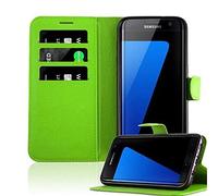 cadorabo Book Case works with Samsung Galaxy S7 EDGE in MINT GREEN - with Magnetic Closure, Stand Function and Card Slot - Wallet Etui Cover Pouch PU Leather Flip