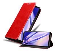 cadorabo Book Case works with Sony Xperia 1 II (2. Version) in APPLE RED - with Magnetic Closure, Stand Function and Card Slot - Wallet Etui Cover Pouch PU Leather Flip