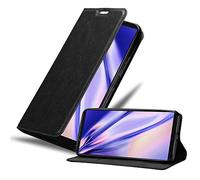 cadorabo Book Case works with Sony Xperia 1 II (2. Version) in NIGHT BLACK - with Magnetic Closure, Stand Function and Card Slot - Wallet Etui Cover Pouch PU Leather Flip