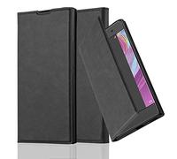 cadorabo Book Case works with Sony Xperia XA1 ULTRA in NIGHT BLACK - with Magnetic Closure, Stand Function and Card Slot - Wallet Etui Cover Pouch PU Leather Flip
