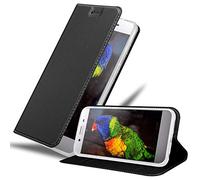 cadorabo Book Case works with Sony Xperia XZ Premium in CLASSY BLACK - with Magnetic Closure, Stand Function and Card Slot - Wallet Etui Cover Pouch PU Leather Flip