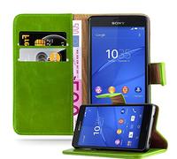 cadorabo Book Case works with Sony Xperia Z3 Compact in GRASS GREEN - with Magnetic Closure, Stand Function and Card Slot - Wallet Etui Cover Pouch PU Leather Flip