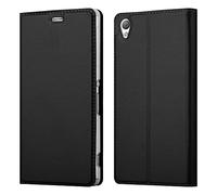 cadorabo Book Case works with Sony Xperia Z3 in CLASSY BLACK - with Magnetic Closure, Stand Function and Card Slot - Wallet Etui Cover Pouch PU Leather Flip