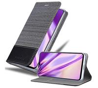 cadorabo Book Case works with Vivo Y95 in GREY BLACK - with Magnetic Closure, Stand Function and Card Slot - Wallet Etui Cover Pouch PU Leather Flip