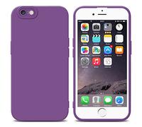 cadorabo Case compatible with Apple iPhone 6 / 6S in FLUID MATTE PURPLE - Protective cover made of flexible TPU silicone