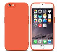 cadorabo Case compatible with Apple iPhone 6 PLUS / 6S PLUS in FLUID ORANGE - Protective cover made of flexible TPU silicone