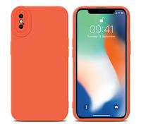 cadorabo Case compatible with Apple iPhone XS MAX in FLUID ORANGE - Protective cover made of flexible TPU silicone